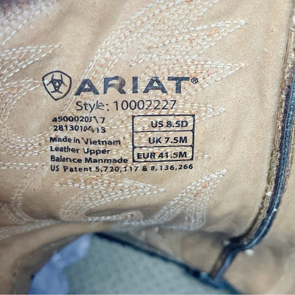 Arita heritage roughstock brown roper western cowboy boot #1000227 men’s 8.5D - Picture 10 of 13